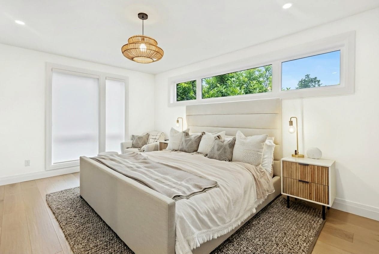 Room with walls painted in Chantilly Lace OC-65 by Benjamin Moore