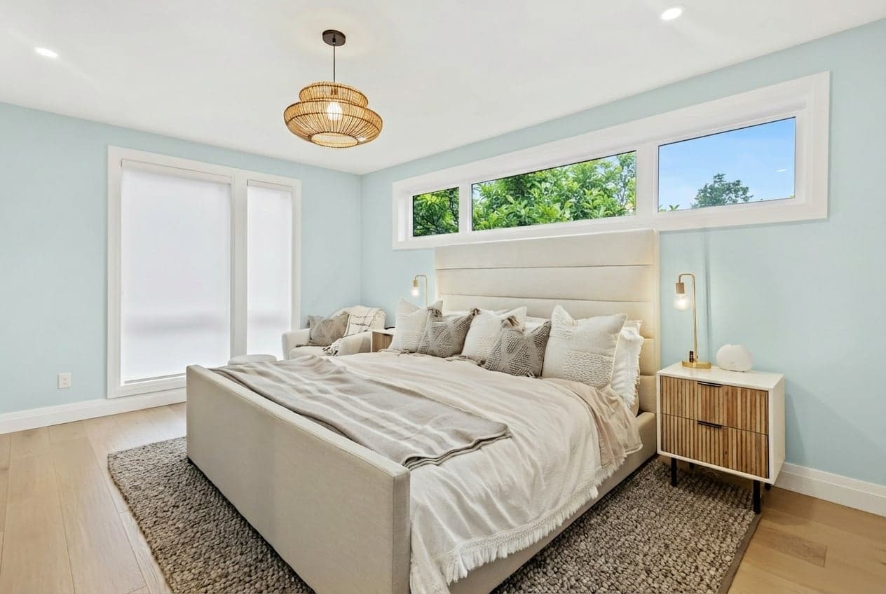 Room with walls painted in Ocean Air 2123-50 by Benjamin Moore