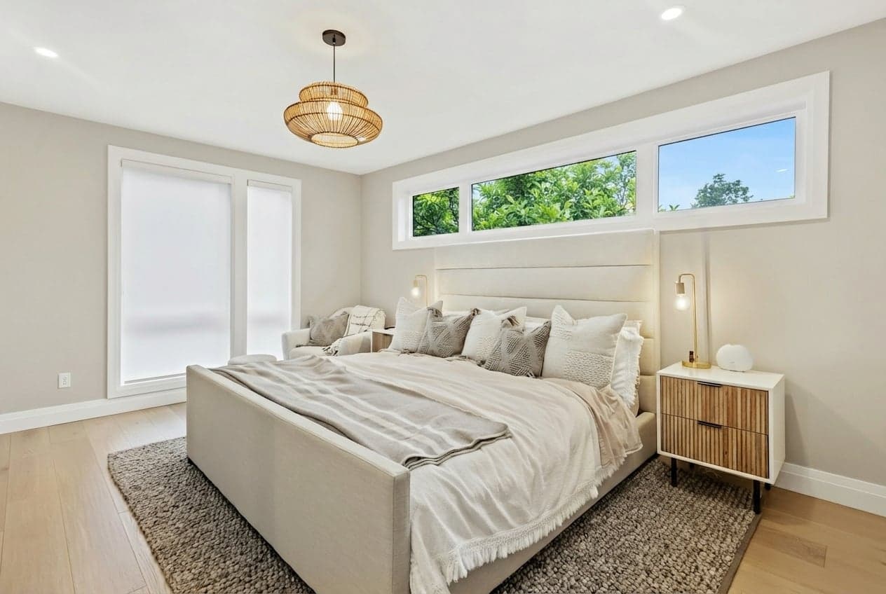 Room with walls painted in Revere Pewter HC-172 by Benjamin Moore