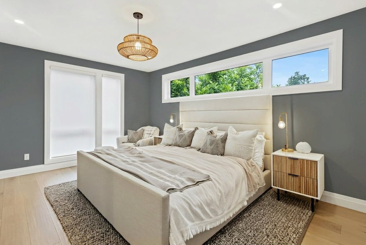 Room with walls painted in Equinox DET616 by Dunn-Edwards