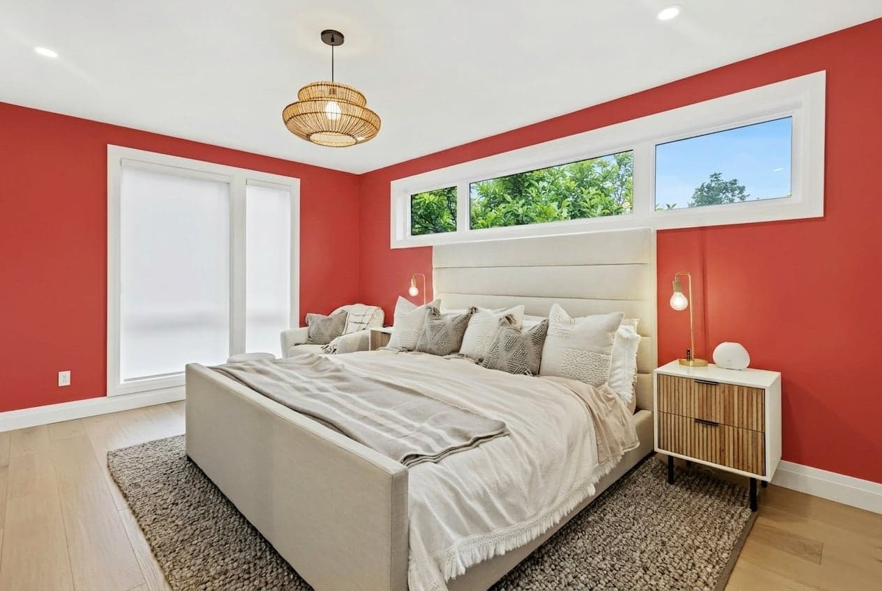Room with walls painted in Heart Throb DET412 by Dunn-Edwards