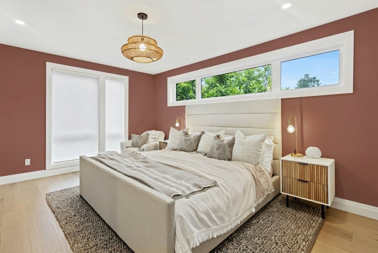 Room with walls painted in Saddlebag DET448 by Dunn-Edwards