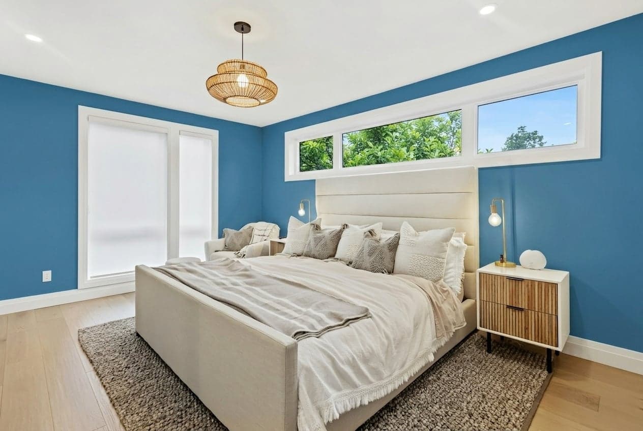 Room with walls painted in Surf's Up DET583 by Dunn-Edwards