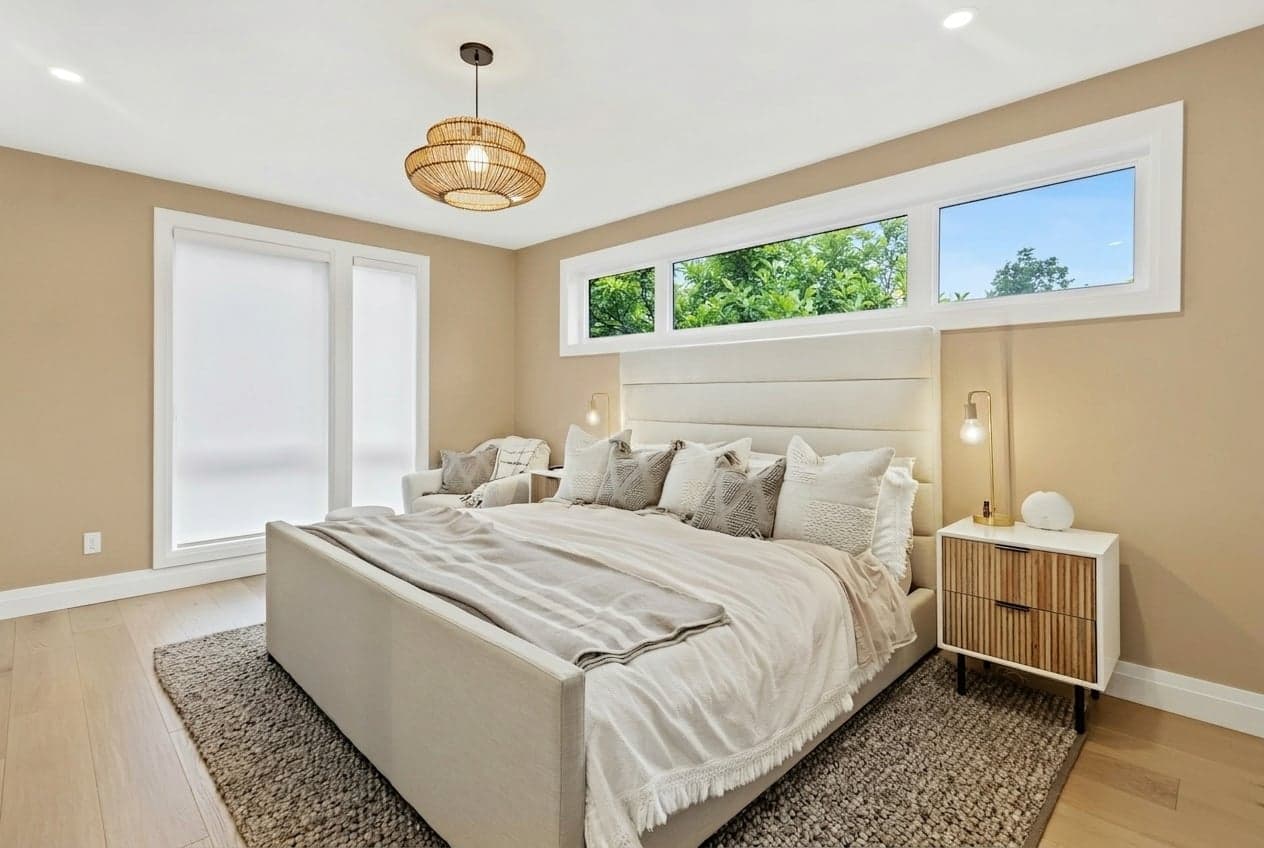 Room with walls painted in With the Grain DET668 by Dunn-Edwards