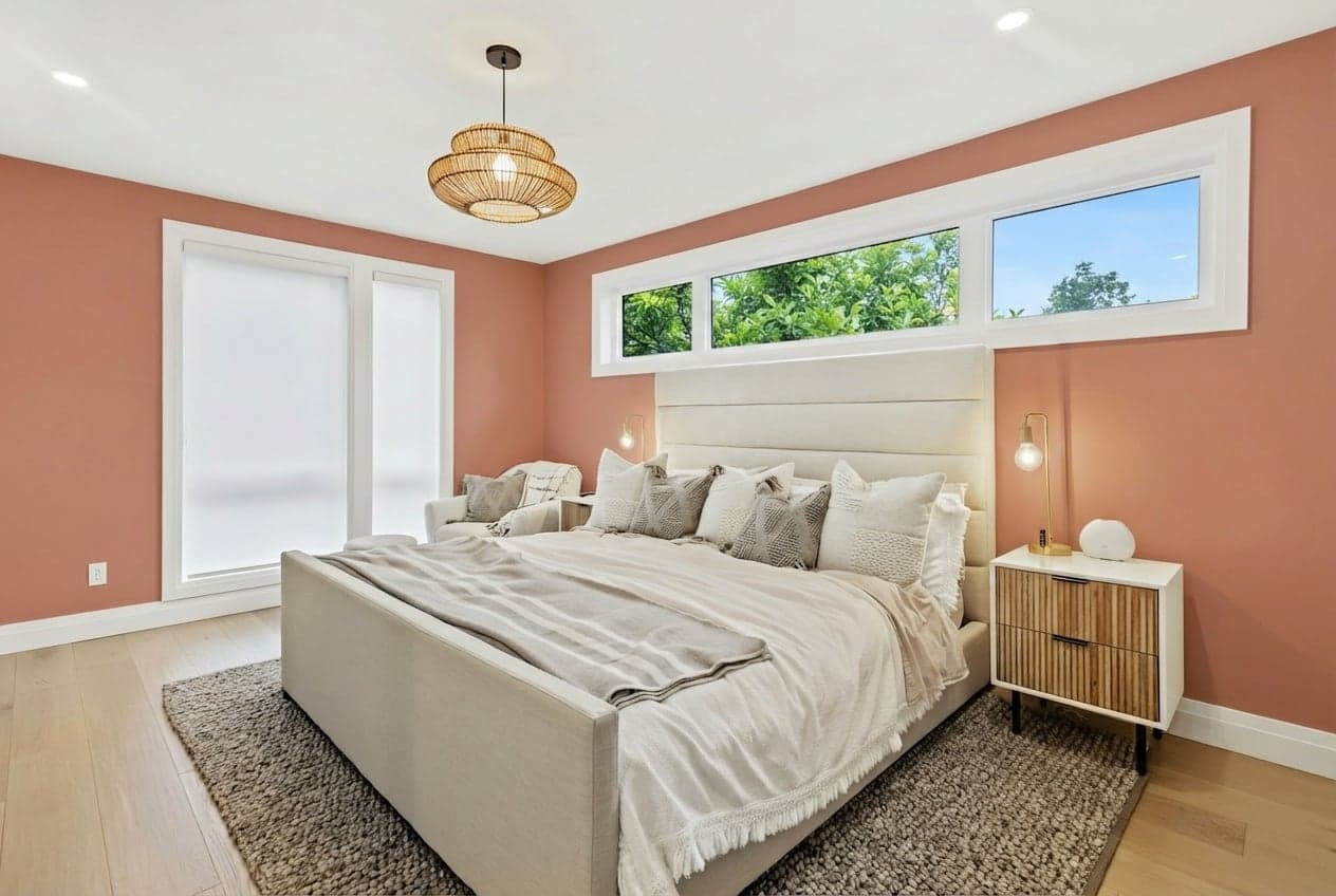 Room with walls painted in Red Earth 64 by Farrow & Ball