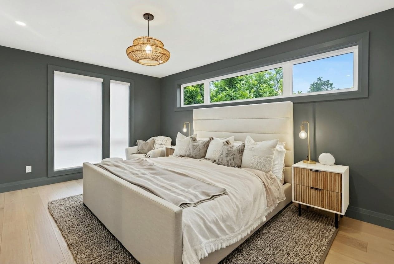 Room with walls painted in Studio Green 93 by Farrow & Ball