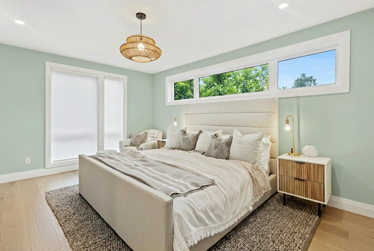 Room with walls painted in Teresa's Green 236 by Farrow & Ball