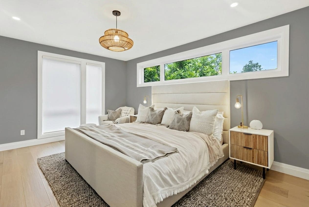 Room with walls painted in Dover Gray PPG1001-5 by PPG