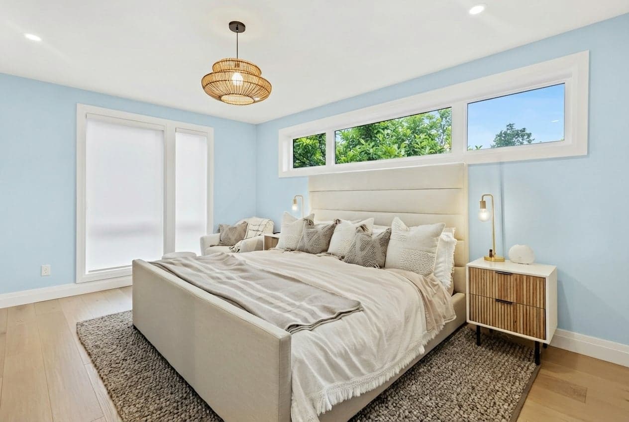 Room with walls painted in Duck's Egg Blue PPG1239-2 by PPG