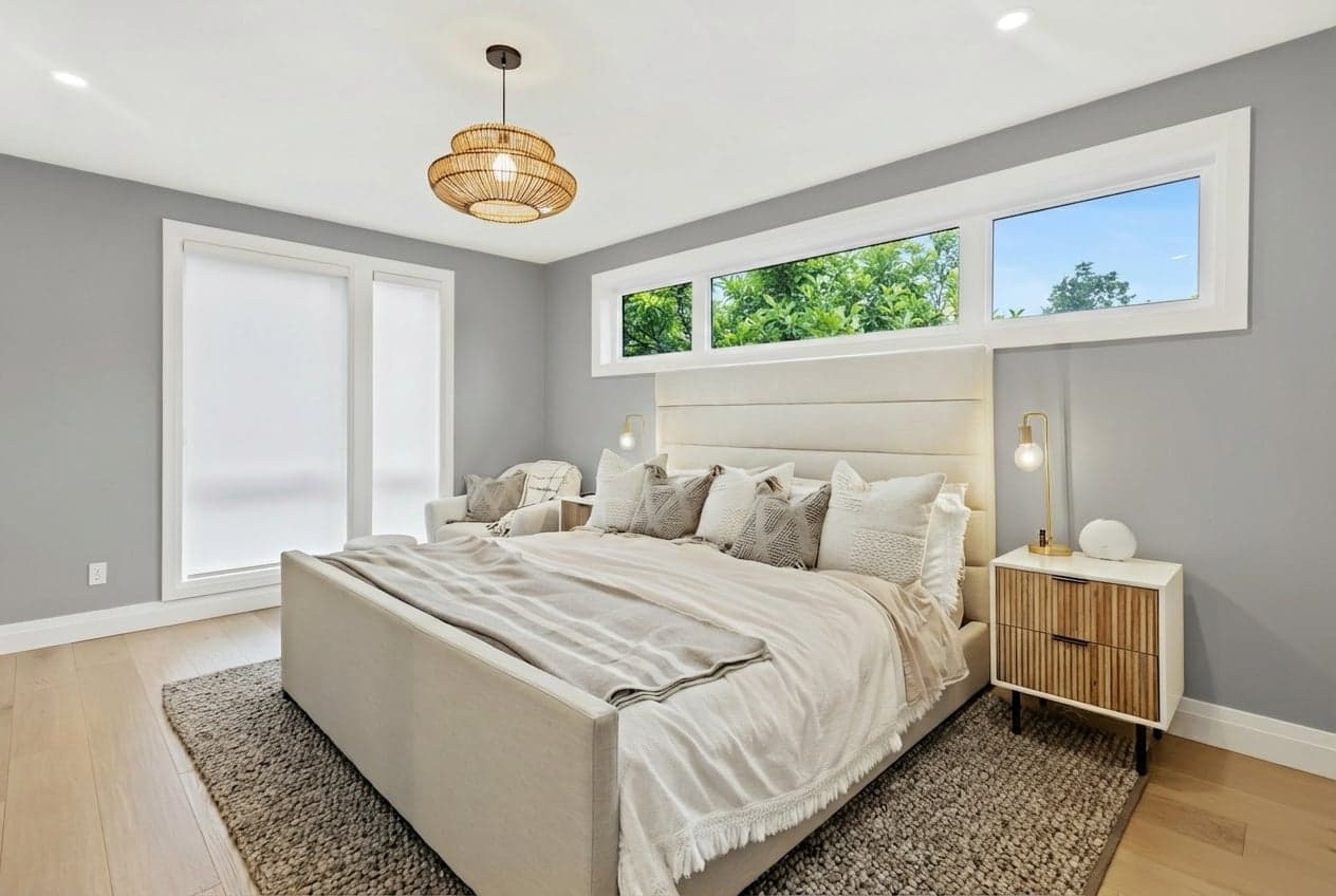 Room with walls painted in Flagstone PPG1001-4 by PPG