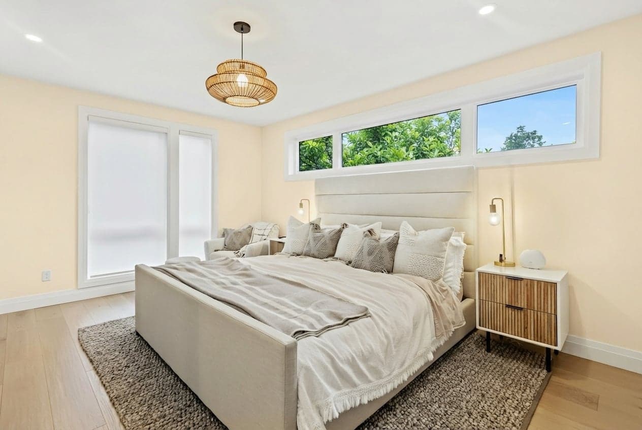 Room with walls painted in Magnolia Blossom PPG1090-1 by PPG