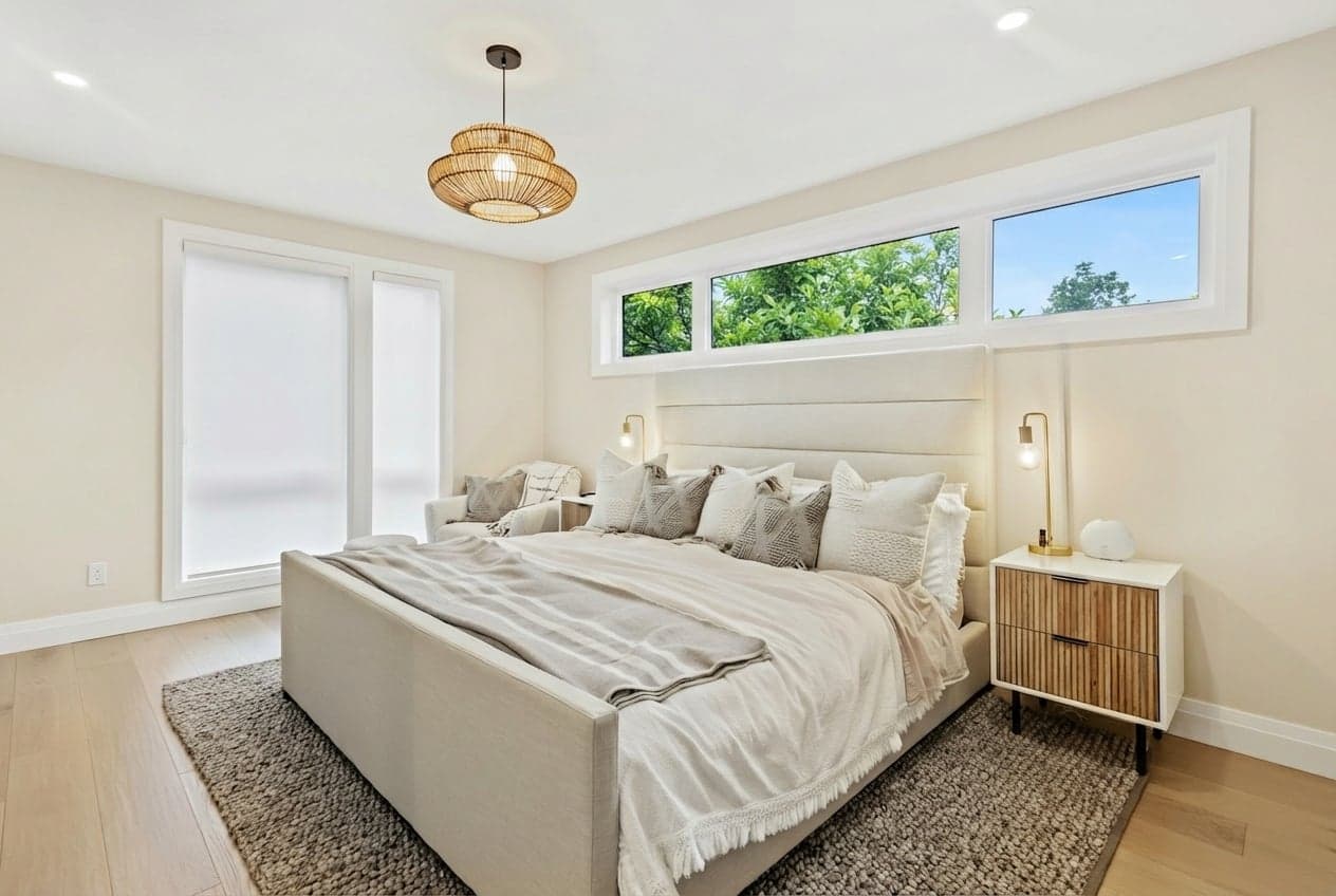 Room with walls painted in Off White PPG1024-1 by PPG