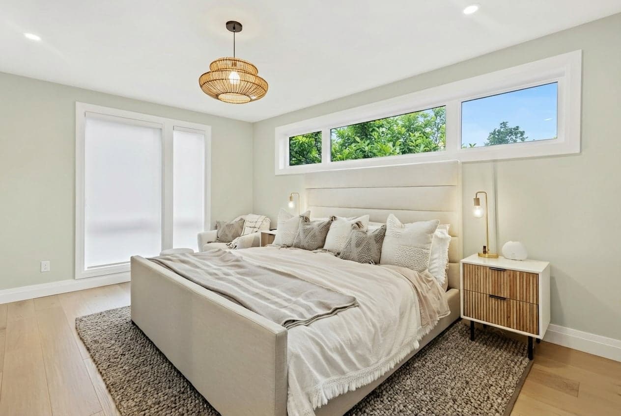 Room with walls painted in White Sage PPG1125-2 by PPG