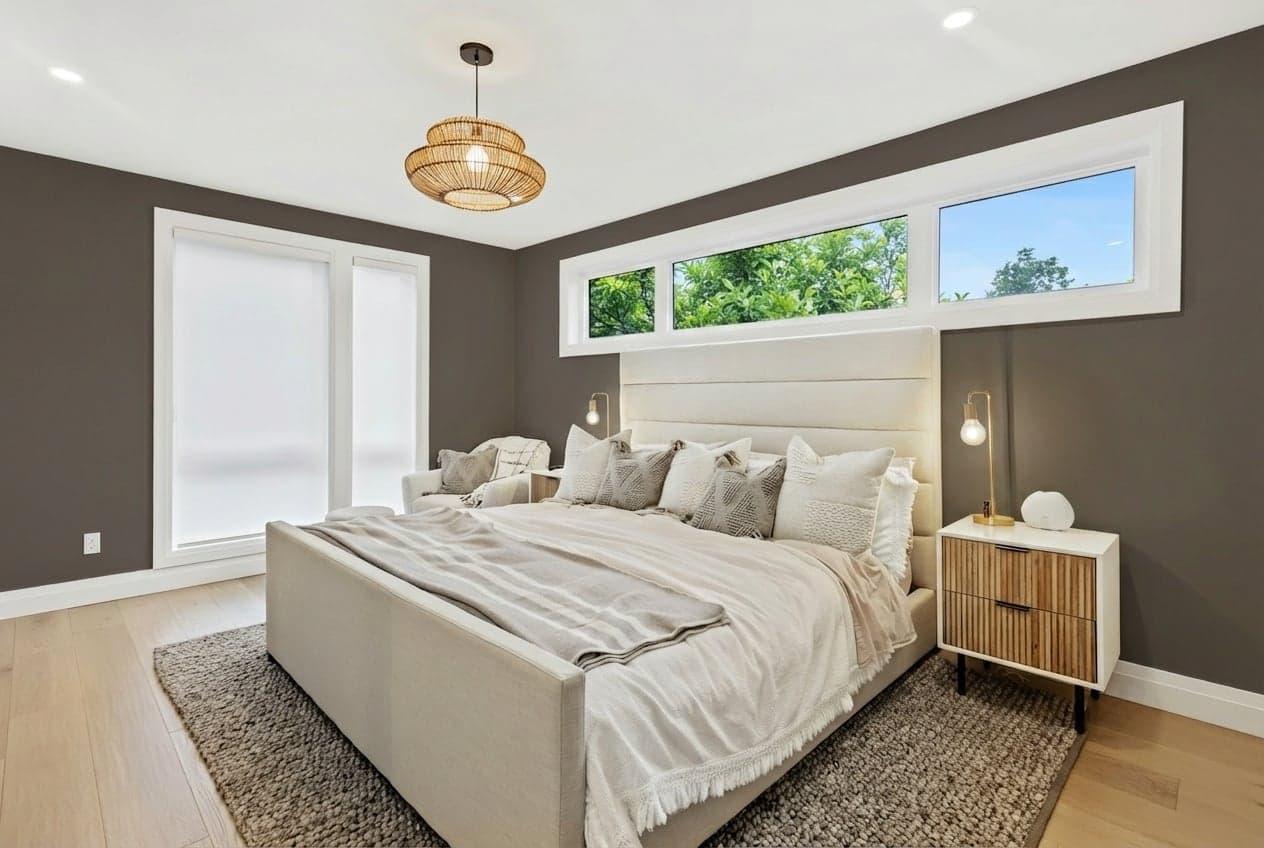 Room with walls painted in Black Fox SW-7020 by Sherwin-Williams