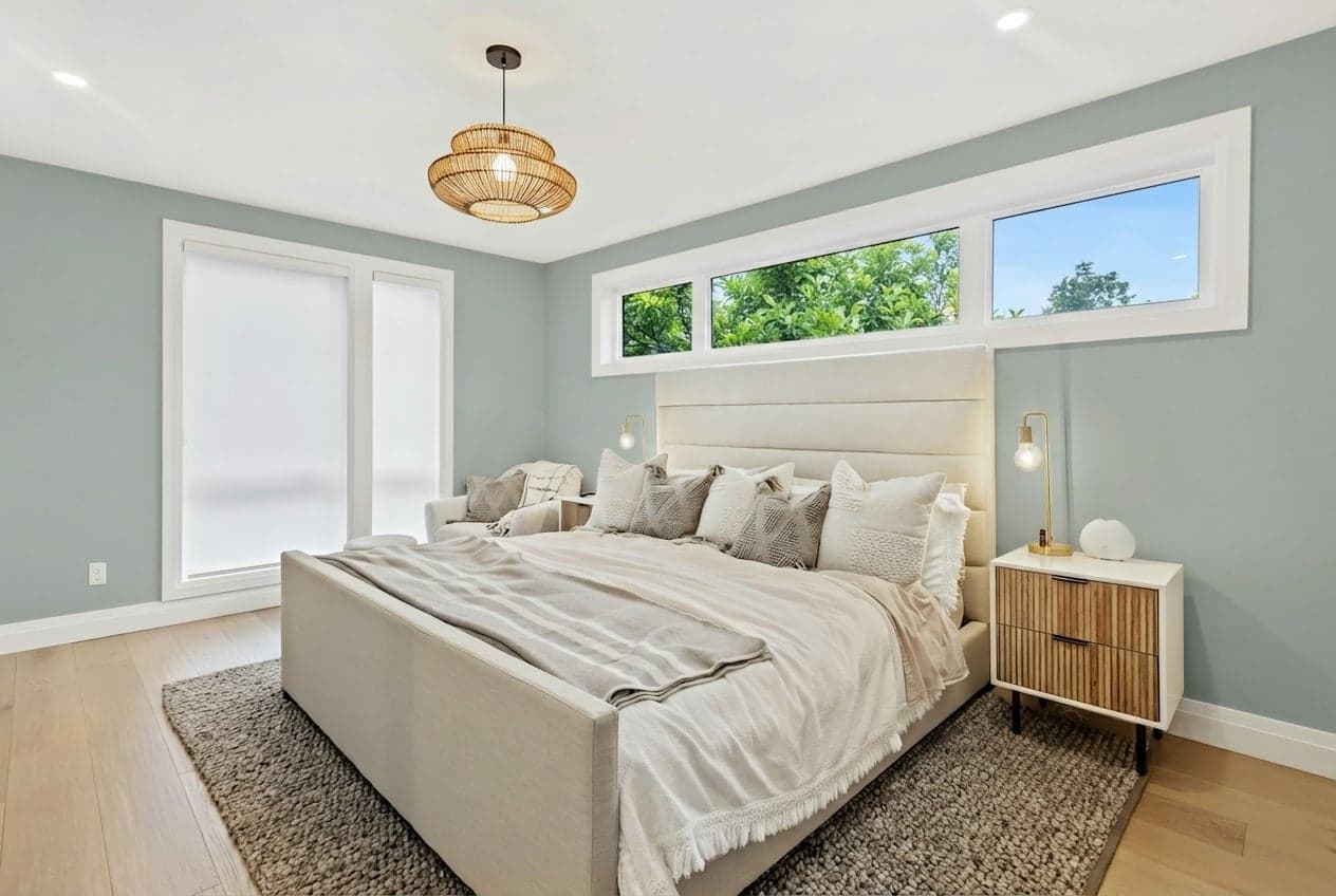 Room with walls painted in Eventide SW-9643 by Sherwin-Williams