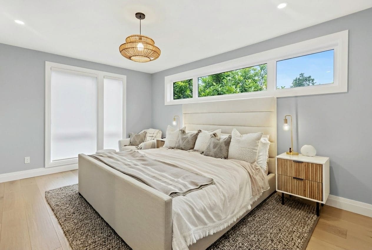 Room with walls painted in Krypton SW-6247 by Sherwin-Williams