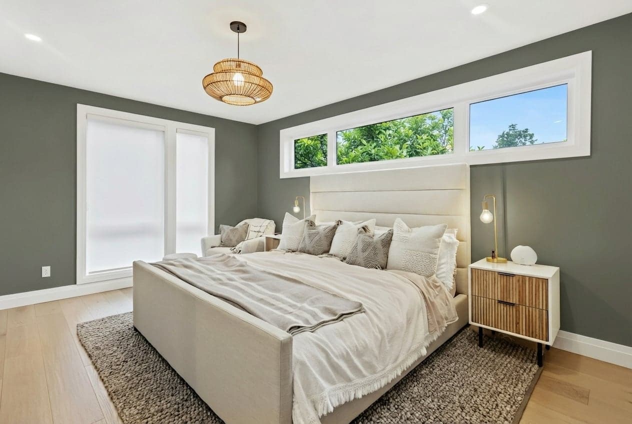 Room with walls painted in Rosemary SW-6187 by Sherwin-Williams