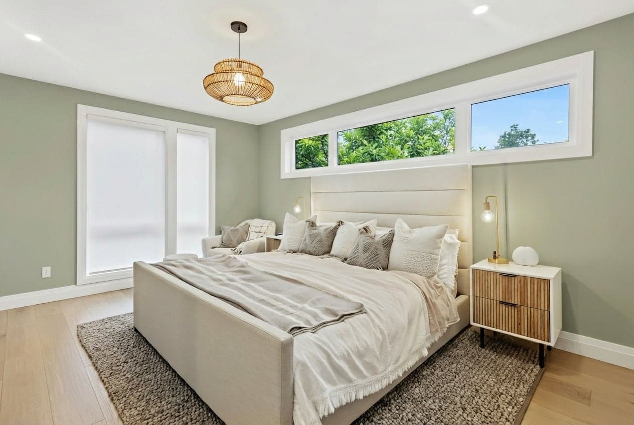 Room with walls painted in Cool Pine 8003-30D by Valspar