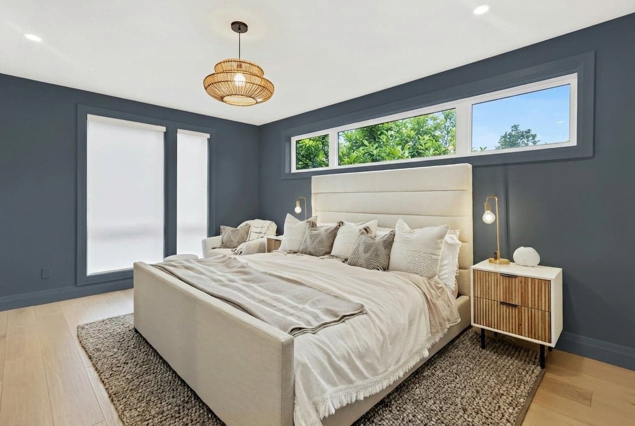 Room with walls painted in Rogue Blue 5009-2 by Valspar