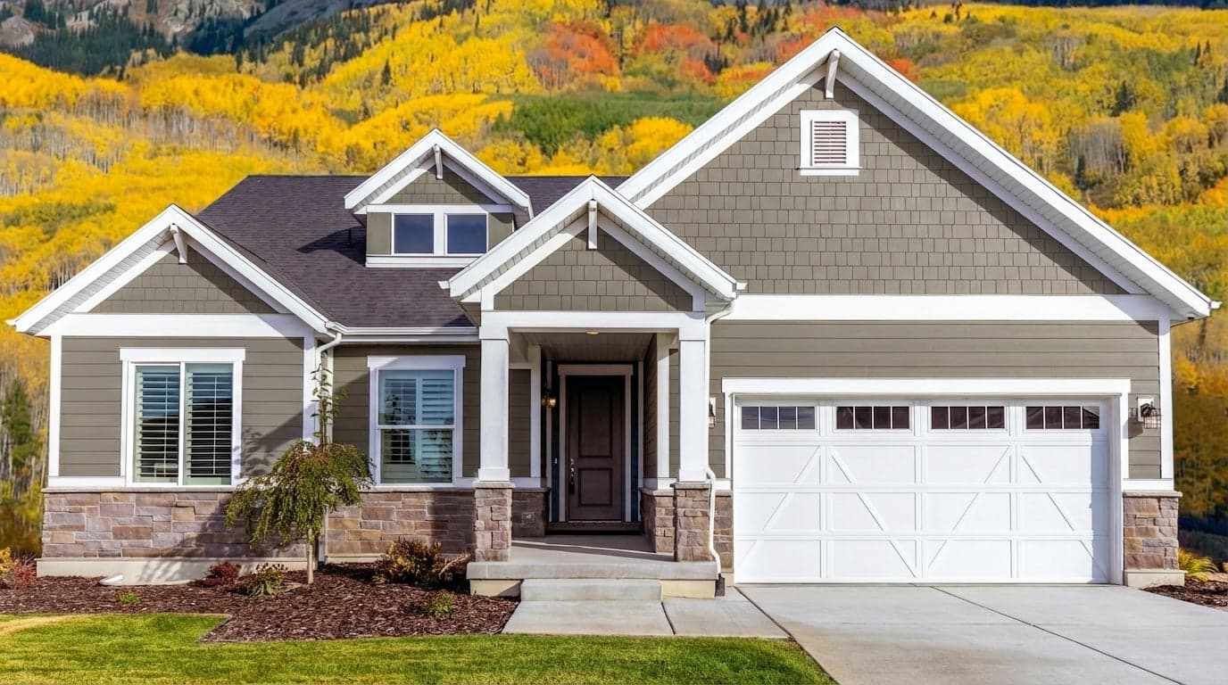 House with siding painted in Cromwell Gray HC-103 by Benjamin Moore