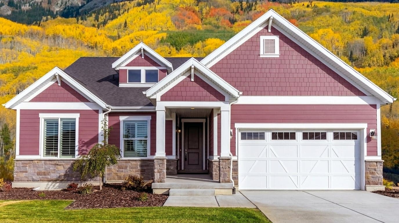House with siding painted in Raspberry Patch DET418 by Dunn-Edwards