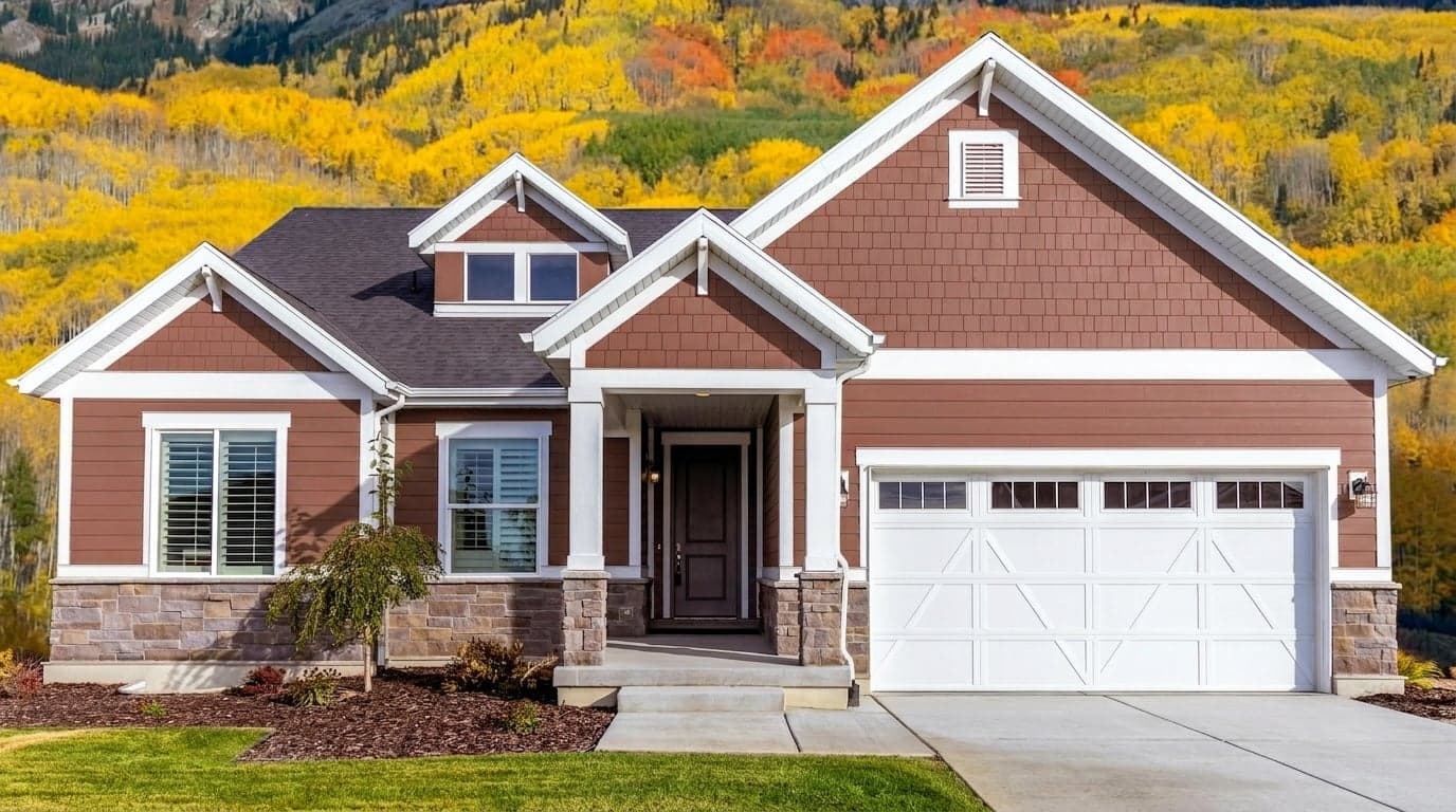 House with siding painted in Russet Leather DET440 by Dunn-Edwards