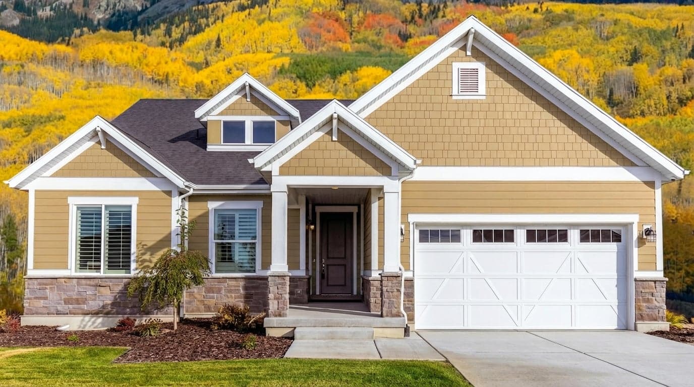 House with siding painted in Sudbury Yellow 51 by Farrow & Ball