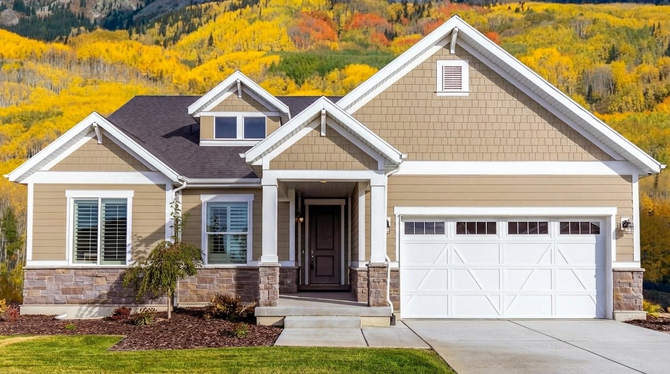 House with siding painted in Pony Tail PPG1086-4 by PPG