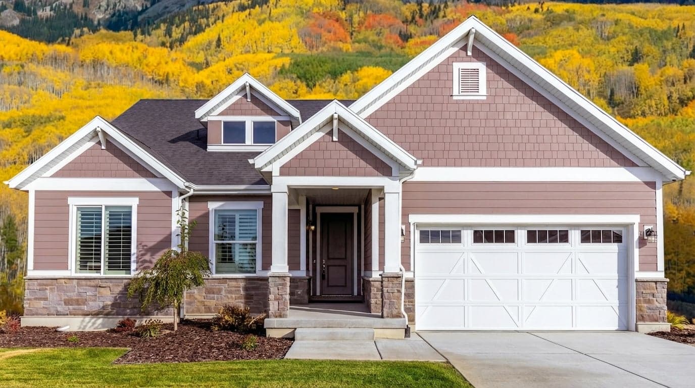 House with siding painted in Cherry Taupe 1005-10A by Valspar