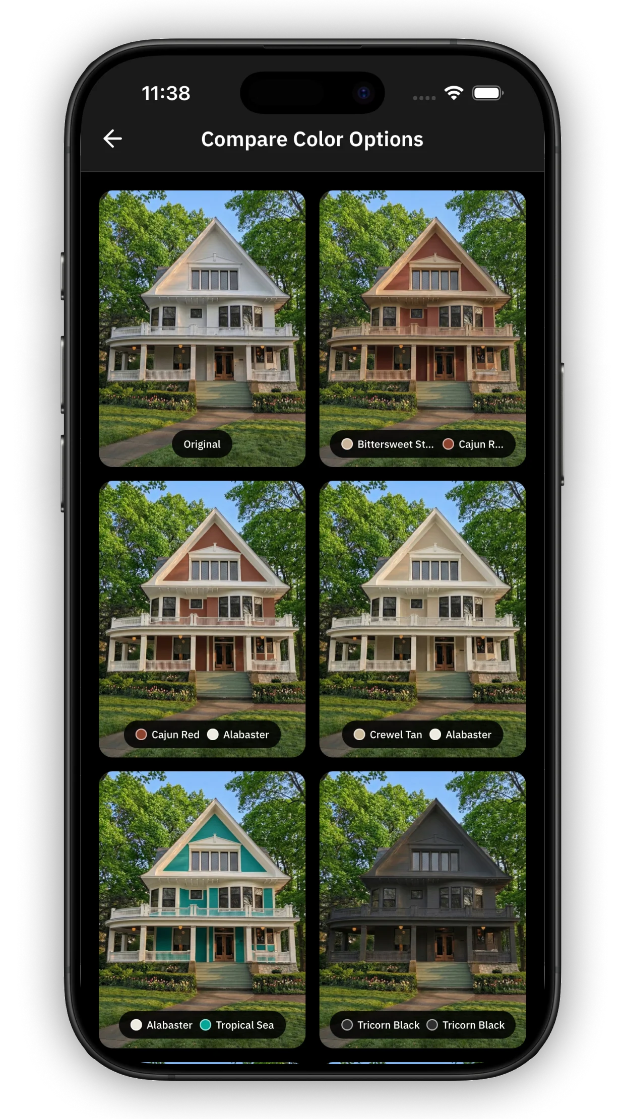 Housepaint AI - Compare color options side by side