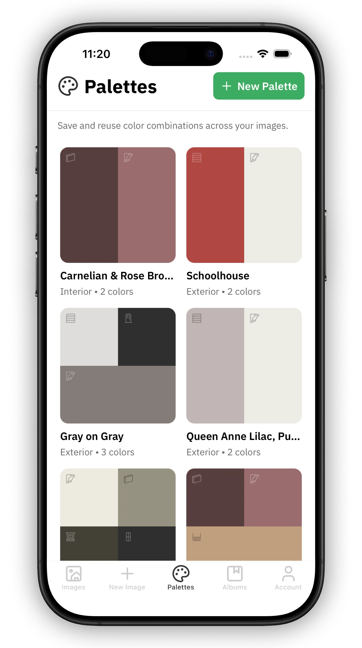 Housepaint AI - Save and apply color palettes
